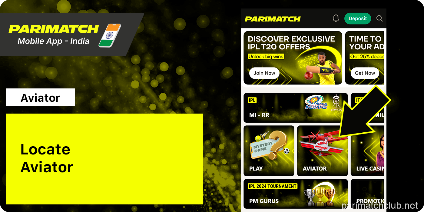 Deposit Money to Parimatch to play Aviator using real money