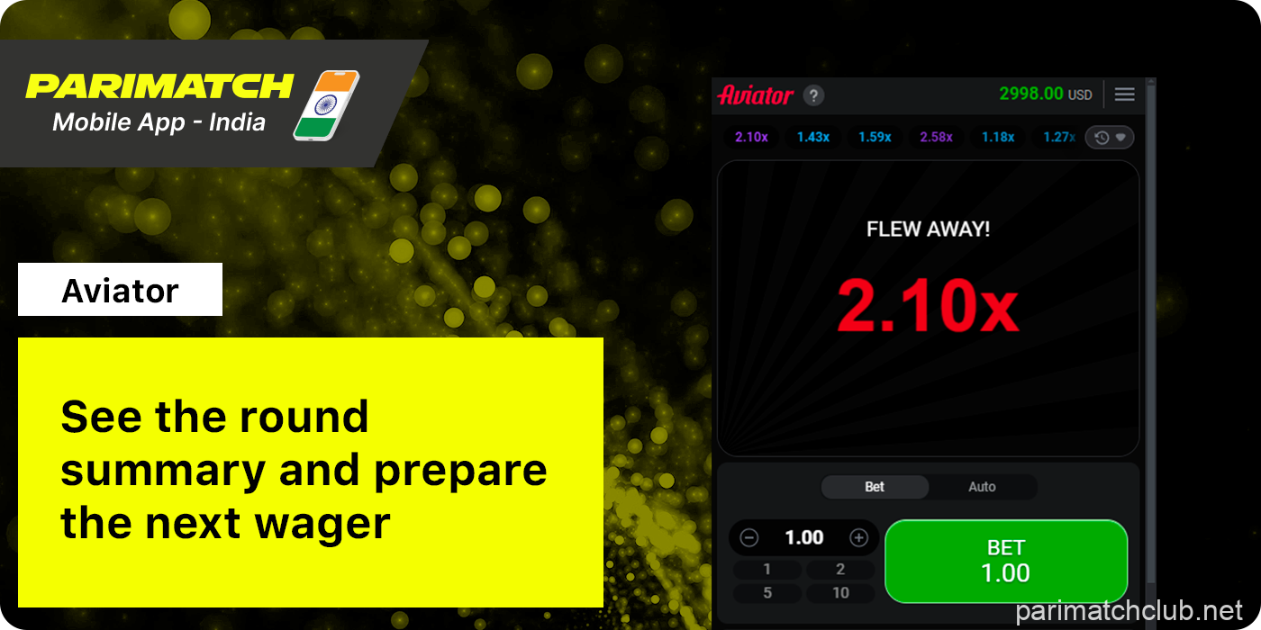 Wait for the results of the Aviator - Parimatch App Casino India