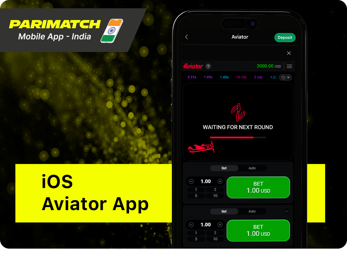 Parimatch iOS App also provides Aviator Crash Game