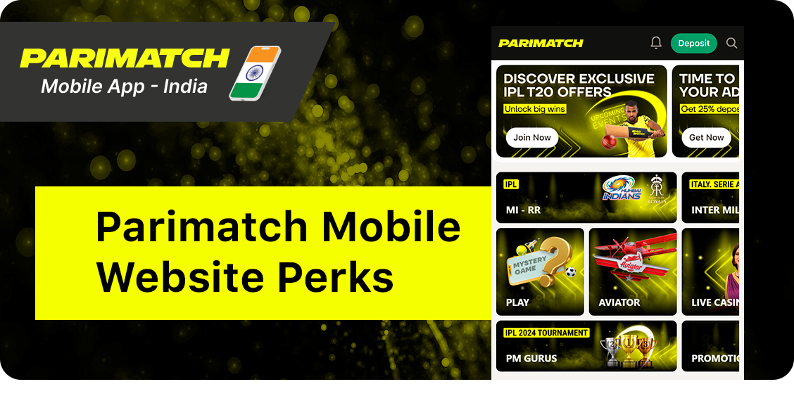 Advantages of Parimatch Mobile Website