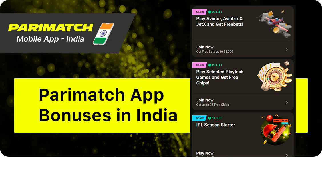 Parimatch App Bonuses