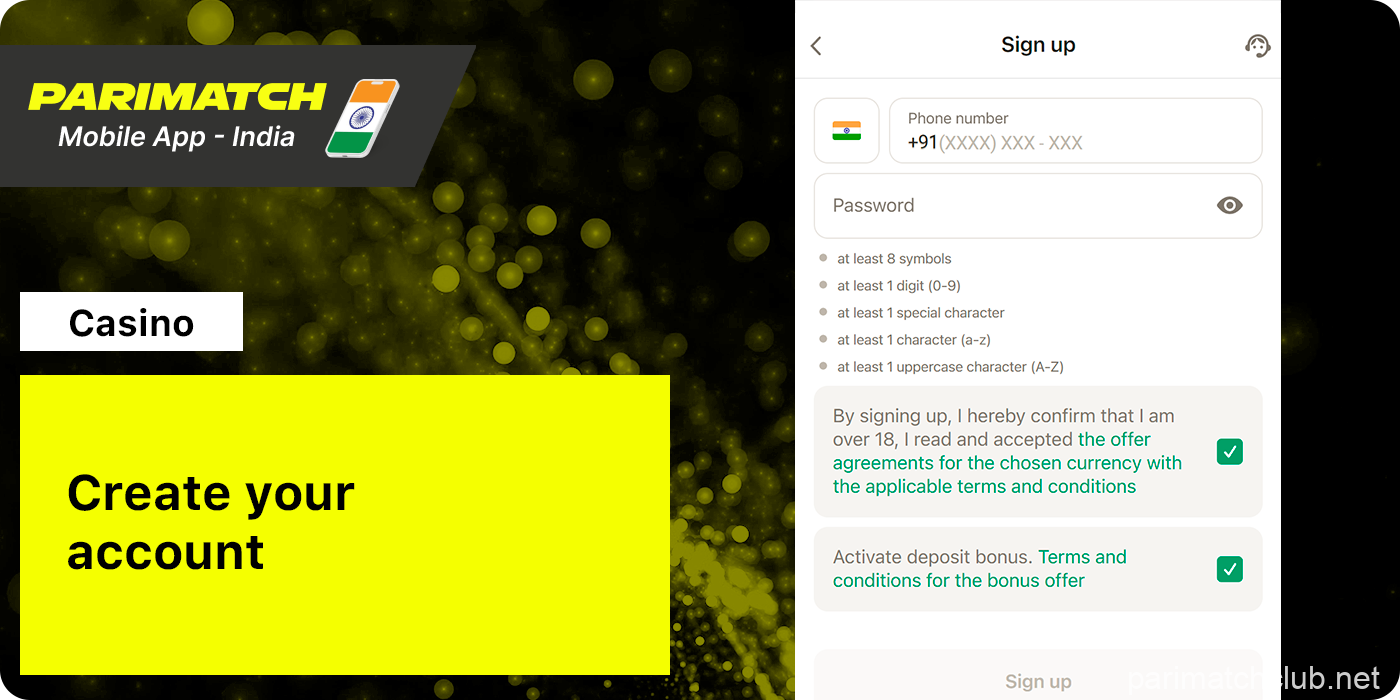 Create a Parimatch Account to Start Playing Casino