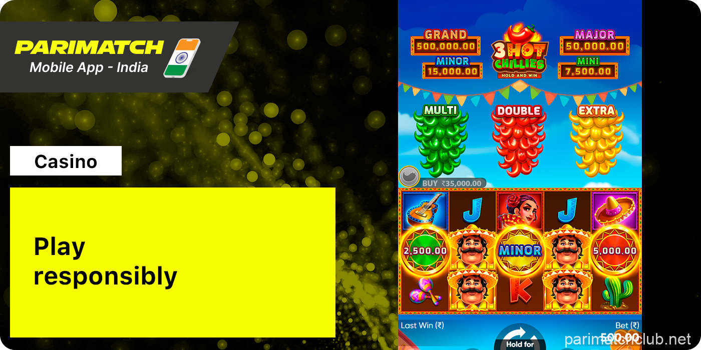 Enjoy playing at Parimatch India Casino App