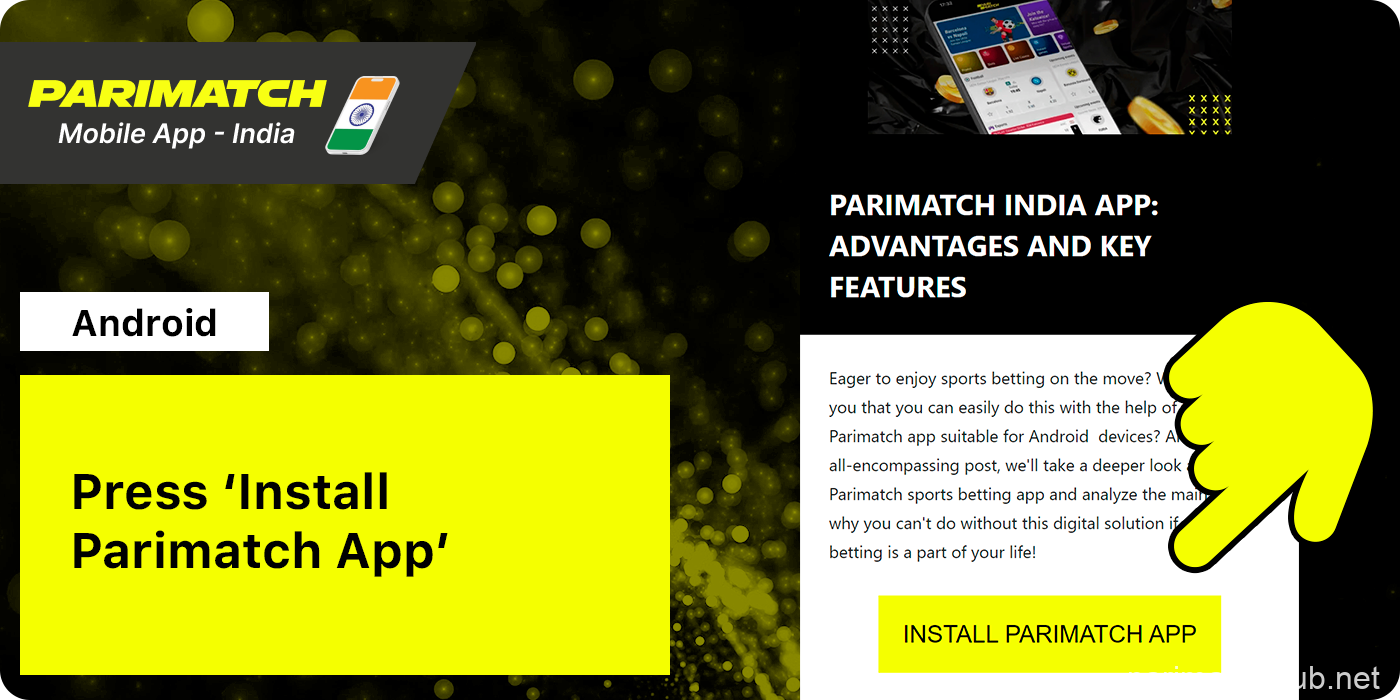 Click 'Install Parimatch' Button to Install Parimatch for Android