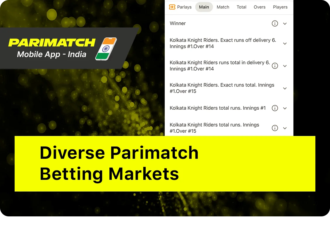 Examples of Betting Markets at Parimatch India App