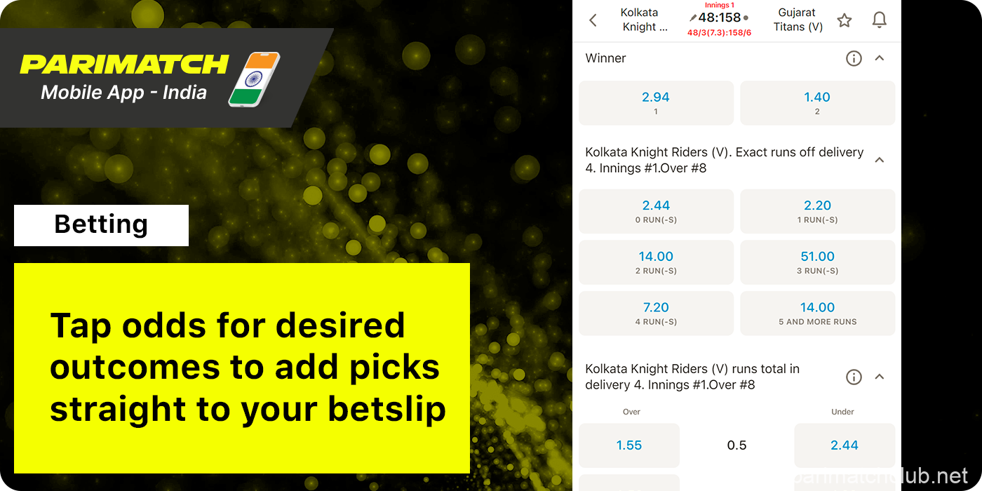Choose betting odds - Parimatch App India