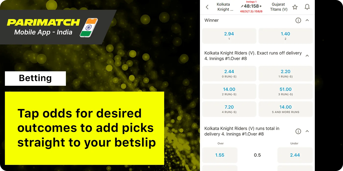 Choose betting odds - Parimatch App India