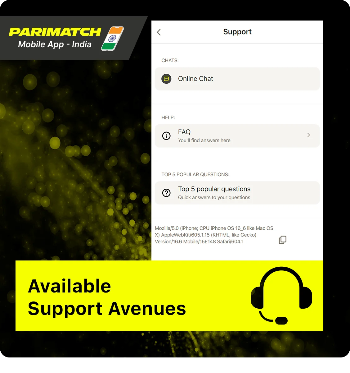 Available Ways to Contact Customer Support at Parimatch App India